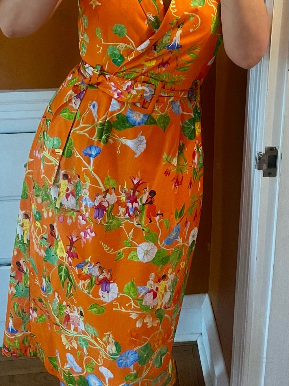 Rachel Antonoff Bright Orange Garden Dress - Picture 2 of 5